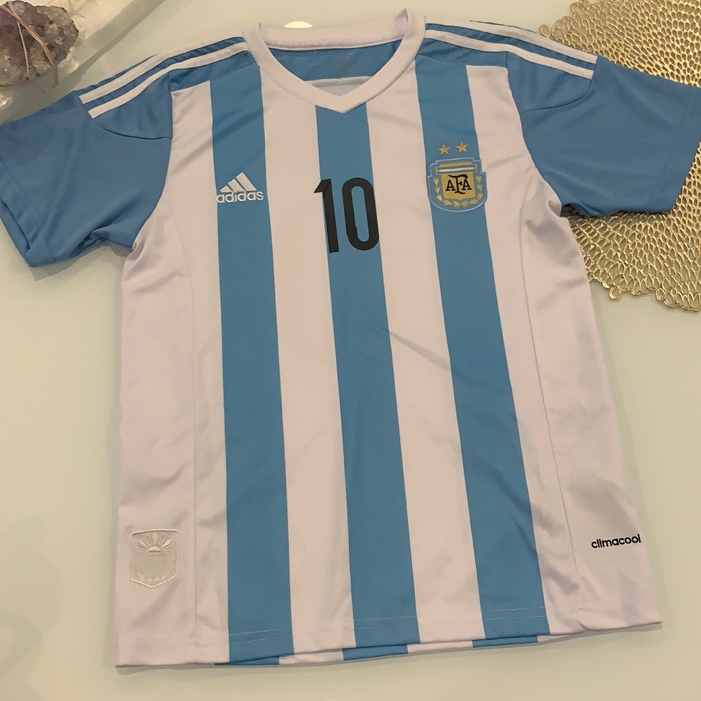 Messi #10 Adidas Climacool Soccer Tee.